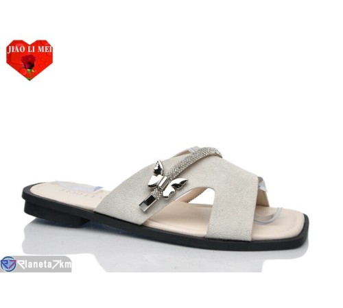 Шлепки жіночі на літо (8 пар р.36-41) бежевий  "Jiao Li Mei"