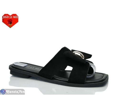 Шлепки жіночі на літо (8 пар р.36-41) чорний  "Jiao Li Mei"