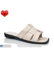 Шлепки жіночі на літо (8 пар р.36-41) бежевий  "Jiao Li Mei"