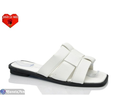 Шлепки жіночі на літо (8 пар р.36-41) білий  "Jiao Li Mei"