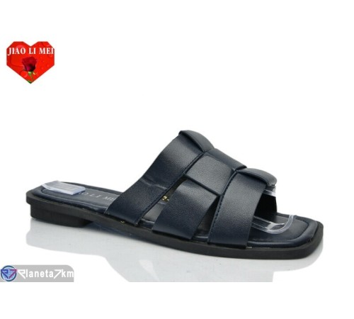 Шлепки жіночі на літо (8 пар р.36-41) синій  "Jiao Li Mei"