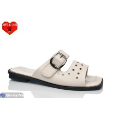 Шлепки жіночі на літо (8 пар р.36-41) бежевий  "Jiao Li Mei"