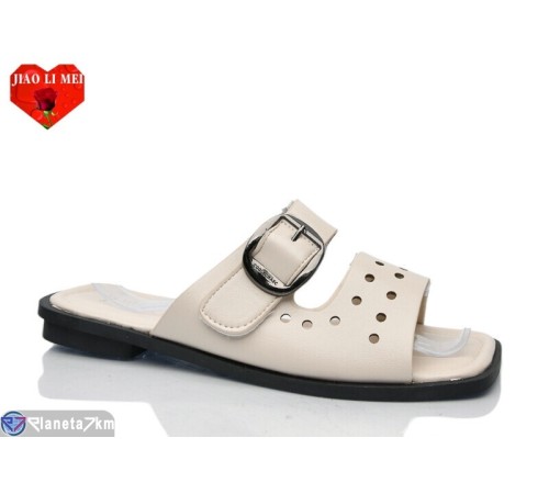 Шлепки жіночі на літо (8 пар р.36-41) бежевий  "Jiao Li Mei"