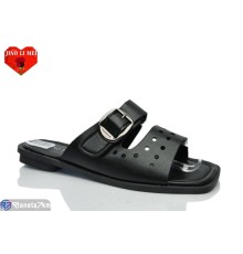 Шлепки жіночі на літо (8 пар р.36-41) чорний  "Jiao Li Mei"