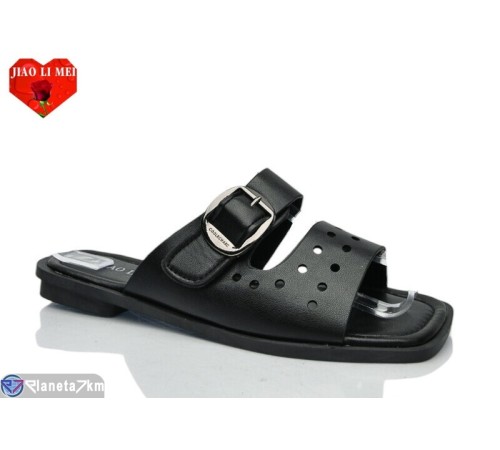 Шлепки жіночі на літо (8 пар р.36-41) чорний  "Jiao Li Mei"