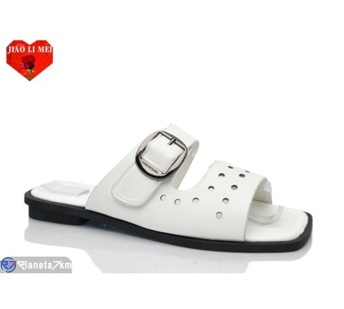 Шлепки жіночі на літо (8 пар р.36-41) білий  "Jiao Li Mei"