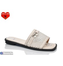 Шлепки жіночі на літо (8 пар р.36-41) бежевий  "Jiao Li Mei"