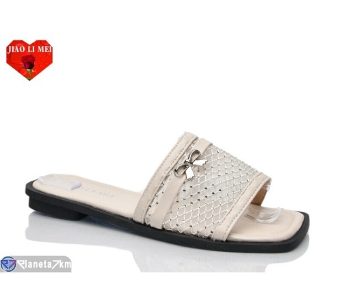 Шлепки жіночі на літо (8 пар р.36-41) бежевий  "Jiao Li Mei"