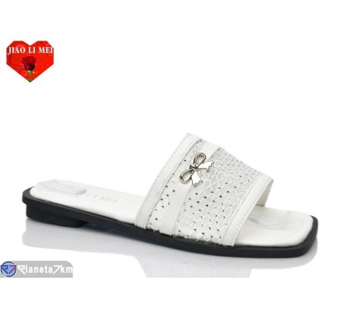 Шлепки жіночі на літо (8 пар р.36-41) білий  "Jiao Li Mei"