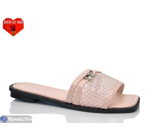 Шлепки жіночі на літо (8 пар р.36-41) рожевий  "Jiao Li Mei"