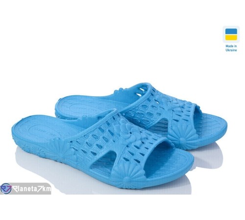 Шлепки жіночі на літо (8 пар р.37-41) блакитний  "Favora"