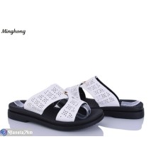 Шлепки жіночі на літо (8 пар р.36-41) білий  "HORSE"