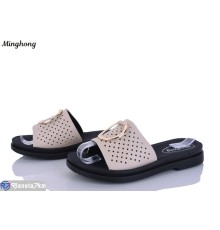 Шлепки жіночі на літо (8 пар р.36-41) бежевий  "HORSE"