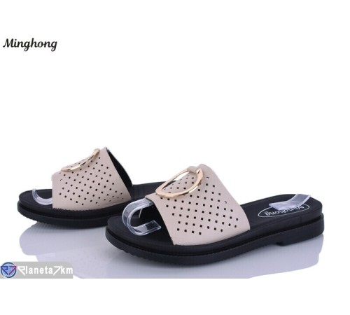 Шлепки жіночі на літо (8 пар р.36-41) бежевий  "HORSE"