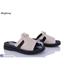 Шлепки жіночі на літо (8 пар р.36-41) бежевий  "HORSE"