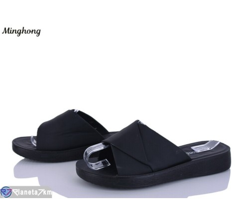 Шлепки жіночі на літо (8 пар р.37-42) чорний  "HORSE"