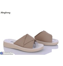 Шлепки жіночі на літо (8 пар р.37-42) коричневий  "HORSE"