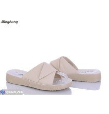 Шлепки жіночі на літо (8 пар р.37-42) бежевий  "HORSE"