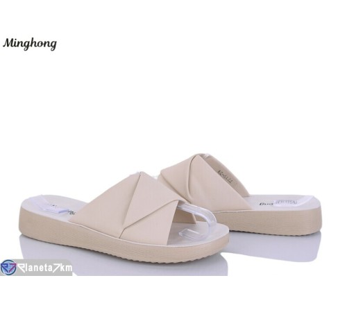 Шлепки жіночі на літо (8 пар р.37-42) бежевий  "HORSE"