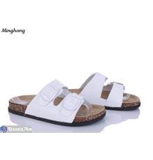 Шлепки жіночі на літо (8 пар р.37-42) білий  "HORSE"