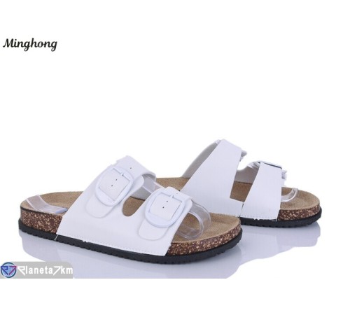 Шлепки жіночі на літо (8 пар р.37-42) білий  "HORSE"