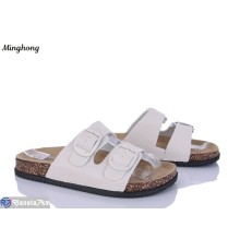 Шлепки жіночі на літо (8 пар р.37-42) бежевий  "HORSE"