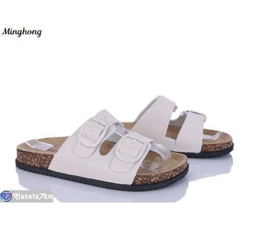 Шлепки жіночі на літо (8 пар р.37-42) бежевий  "HORSE"