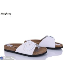 Шлепки жіночі на літо (8 пар р.36-41) білий  "HORSE"