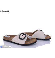 Шлепки жіночі на літо (8 пар р.36-41) бежевий  "HORSE"