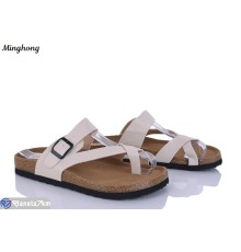 Шлепки жіночі на літо (8 пар р.36-41) бежевий  "HORSE"