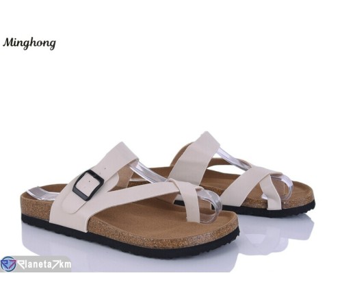 Шлепки жіночі на літо (8 пар р.36-41) бежевий  "HORSE"