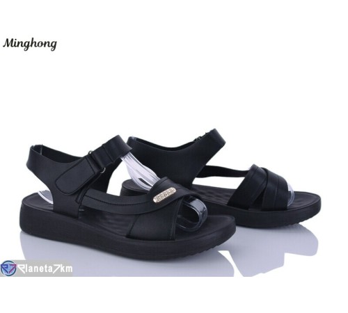 Босоніжки жіночі на літо (8 пар р.37-42) чорний  "HORSE"