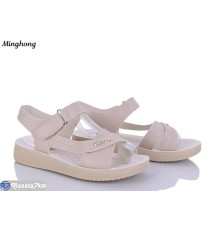 Босоніжки жіночі на літо (8 пар р.37-42) бежевий  "HORSE"