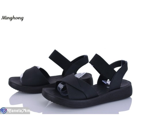 Босоніжки жіночі на літо (8 пар р.37-42) чорний  "HORSE"