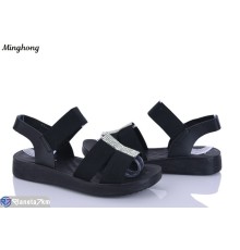 Босоніжки жіночі на літо (8 пар р.37-42) чорний  "HORSE"