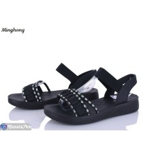 Босоніжки жіночі на літо (8 пар р.36-41) чорний  "HORSE"