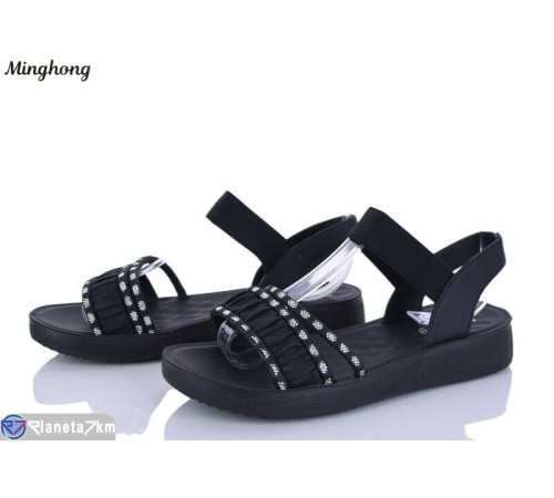 Босоніжки жіночі на літо (8 пар р.36-41) чорний  "HORSE"