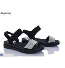 Босоніжки жіночі на літо (8 пар р.36-41) чорний  "HORSE"