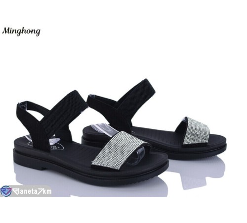 Босоніжки жіночі на літо (8 пар р.36-41) чорний  "HORSE"