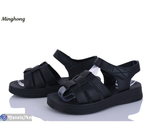 Босоніжки жіночі на літо (8 пар р.37-42) чорний  "HORSE"