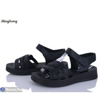 Босоніжки жіночі на літо (8 пар р.37-42) чорний  "HORSE"