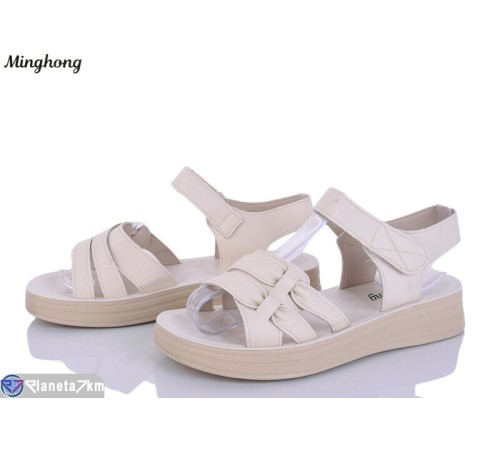 Босоніжки жіночі на літо (8 пар р.37-42) бежевий  "HORSE"