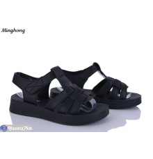 Босоніжки жіночі на літо (8 пар р.37-42) чорний  "HORSE"