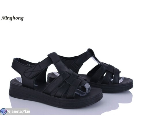 Босоніжки жіночі на літо (8 пар р.37-42) чорний  "HORSE"