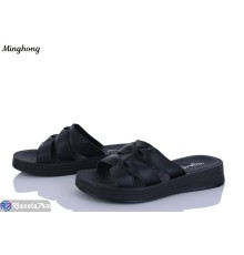 Шлепки жіночі на літо (8 пар р.37-42) чорний  "HORSE"