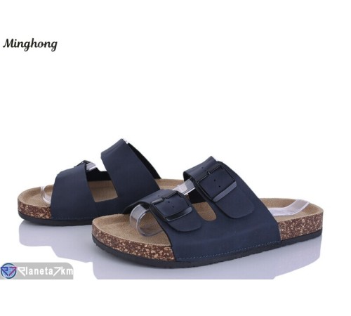 Шлепки чоловічі на літо (8 пар р.40-45) синій  "HORSE"