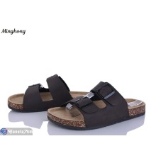 Шлепки чоловічі на літо (8 пар р.40-45) коричневий  "HORSE"