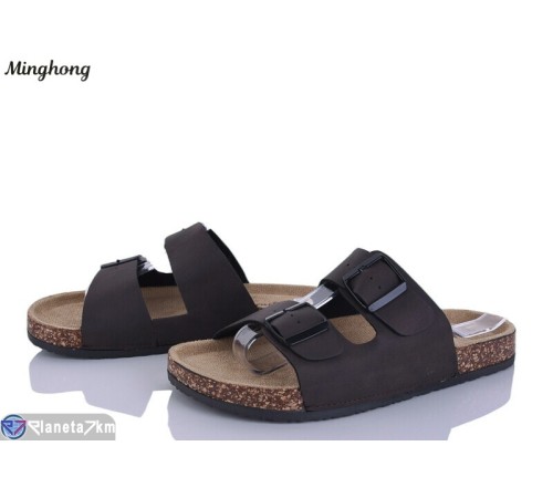 Шлепки чоловічі на літо (8 пар р.40-45) коричневий  "HORSE"