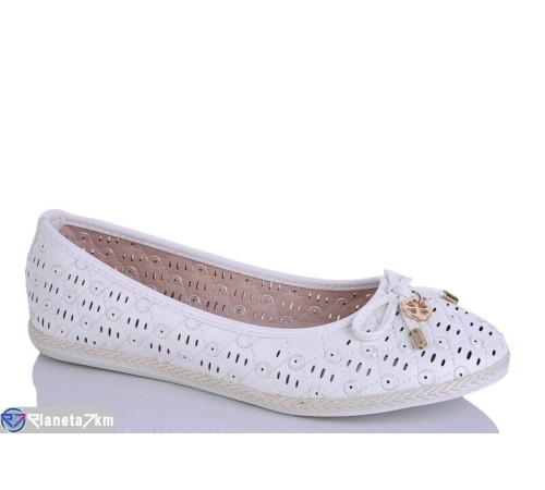 Балетки жіночі на літо (12 пар р.36-41) білий  "REGA"