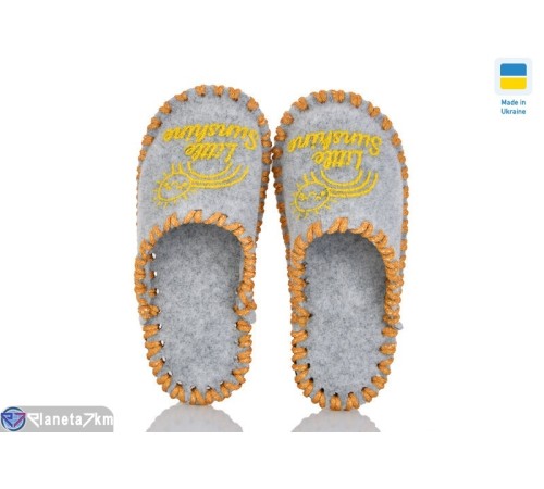 Тапки дитячі на весну/осінь (9 пар р.30-35) сірий  "Activ"